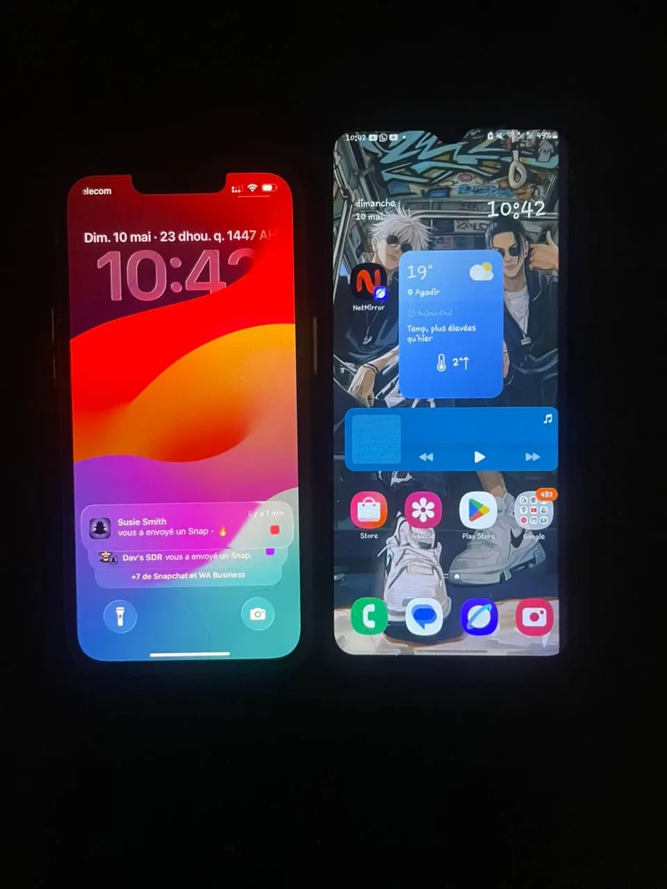 iPhone 13 Pro et Samsung A23 à Agadir